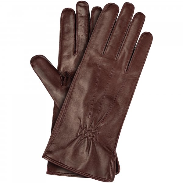 »Cholet« Ladies’ Gloves, Hair Sheep Nappa, Cashmere Lining, Burgundy, Size 7.5