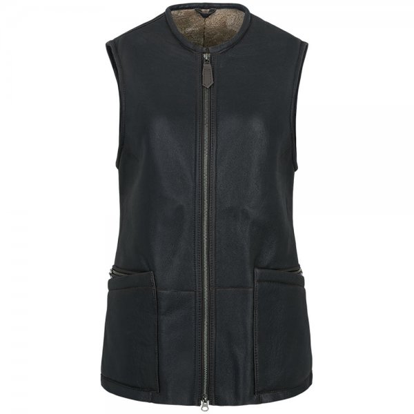 »Ronja« Ladies Vest, Lambskin, Brown, Size 34