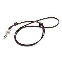 »Tiverton« Whistle Lanyard, Leather, 4 mm, Dark Brown