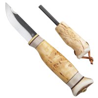 Couteau de plein air Wood Jewel avec tige à feu