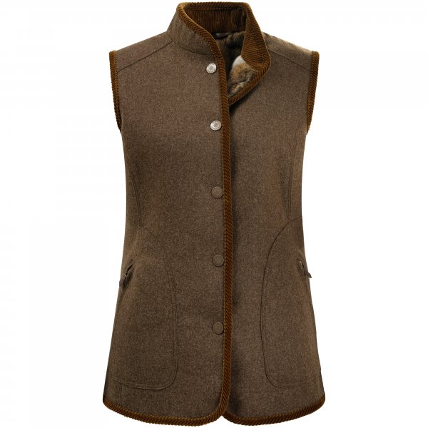 Habsburg »Wolkersdorf« Ladies’ Vest, Mud, Size 38