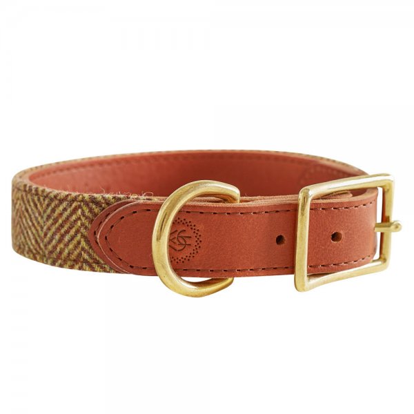 Helen Wells »Tweed Classic« Dog Collar, Beech, S