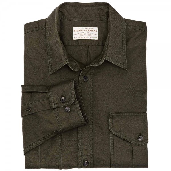 Filson LT WT Alaskan Guide Shirt, Dark Olive, Size S