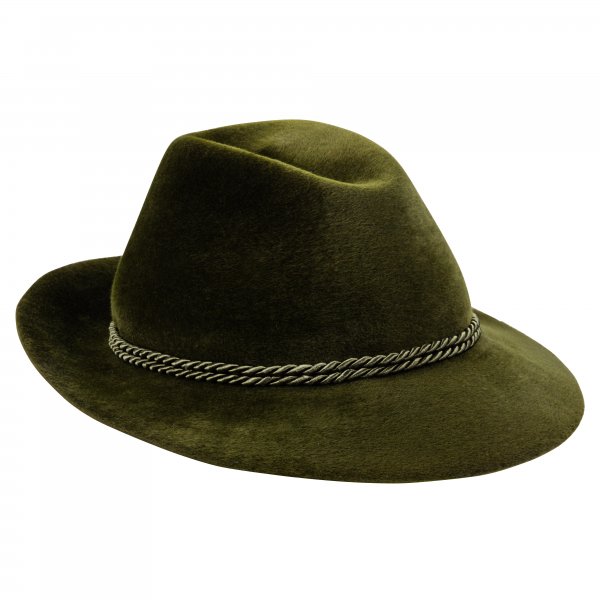Chapeau de chasse » Royal «,vert olive doré, taille 56