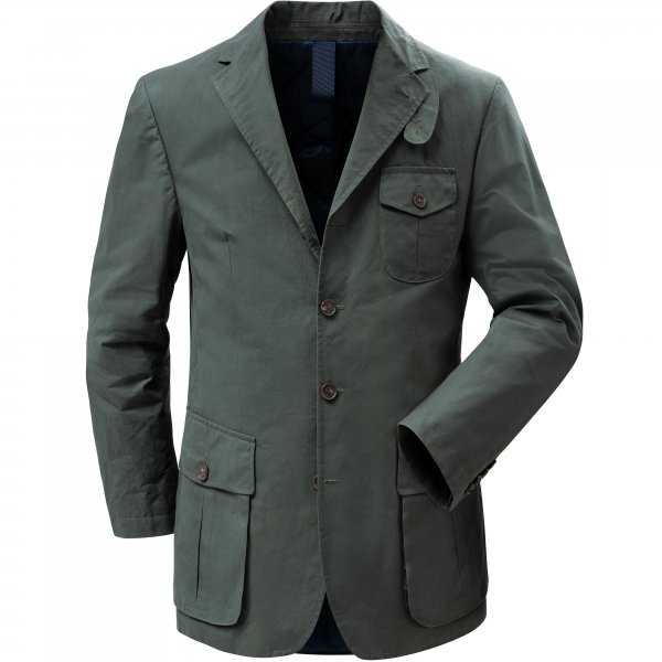 »Barrie« Men's Jacket, Waxed Cotton, Green, Size 27