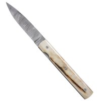 Le Francais Folding Knife Damask, Staghorn