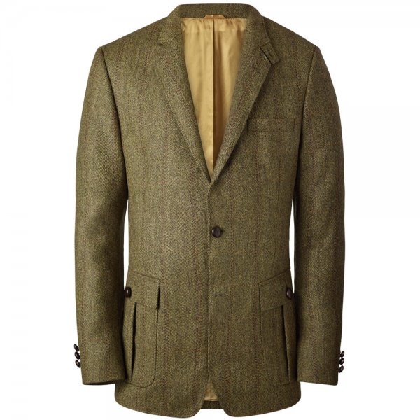 Men's Hunting Jacket, Tweed, Green, Size 52