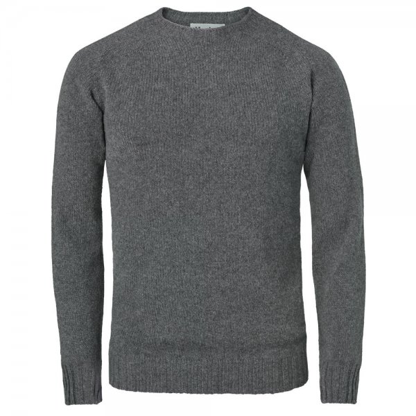 Men’s Crew Neck Sweater, Grey Melange, Size L