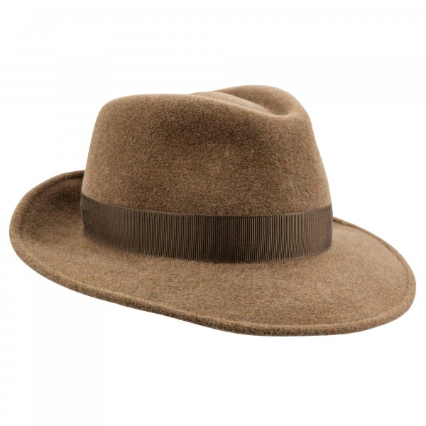 Sombrero Fedora para mujer »Claris«, marrón turrón, talla 56