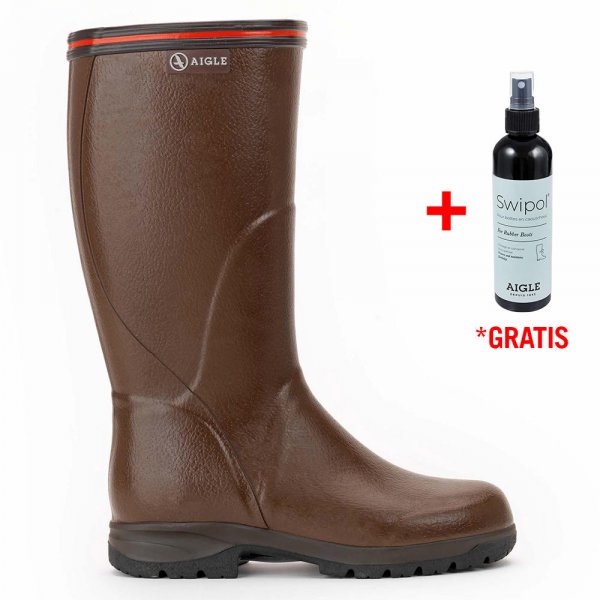 Aigle »Tancar Pro Iso« Rubber Boots, Brown, Size 42