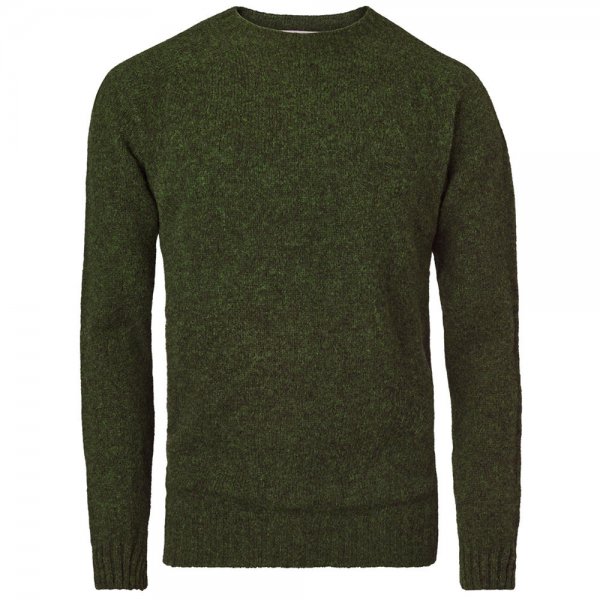 Herren Shetland Pullover, leicht, dunkelgrün, Größe S