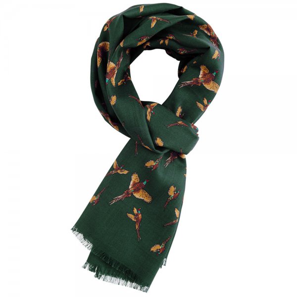 Foulard double face da caccia »Fagiano«, verde, 175 x 68 cm