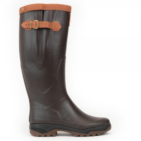 Aigle »Parcours 2 Signature PST« Rubber Boots, Narrow, Brown, Size 41