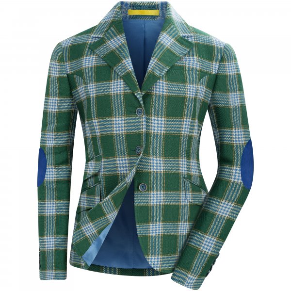 »Summer« Ladies’ Blazer, Linen, Green/Blue/White, Size 42