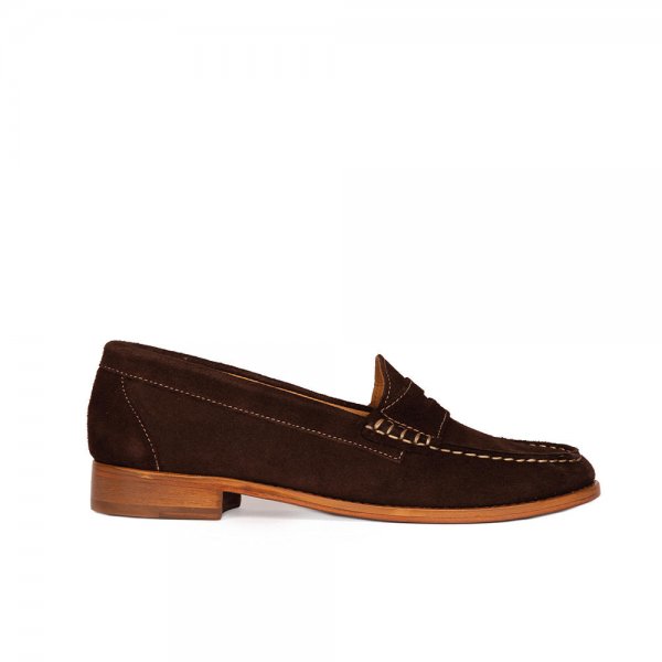 Suede Loafers para mujer Penelope Chilvers, chocolate amargo, talla 36