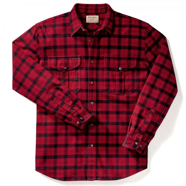 Filson Alaskan Guide Shirt, Red/Black Plaid, Size M
