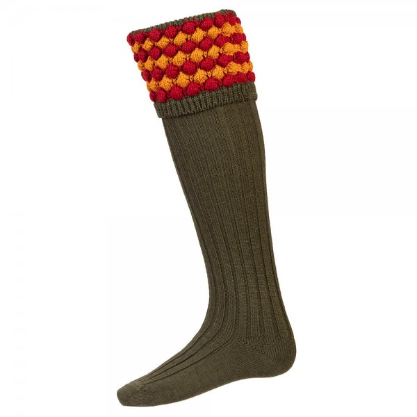 Chaussettes de chasse p. homme House of Cheviot ANGUS, vert sapin, M (42-44)