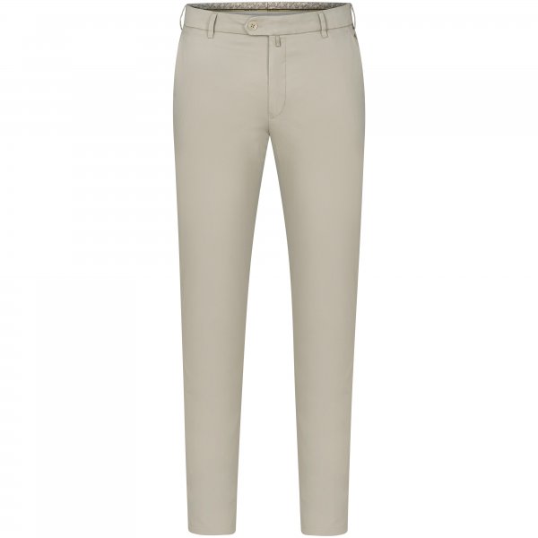 Meyer »Bonn« Men's Trousers, Cotton/Silk, Beige, Size 52
