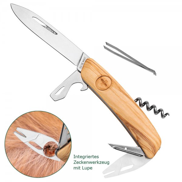 Couteau de poche SWIZA Tick Tool, olivier