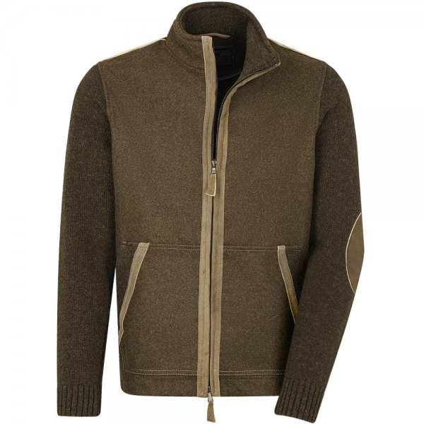 »Franko« Men’s Jacket, Knitwear/Loden, Brown/Green, Size 52