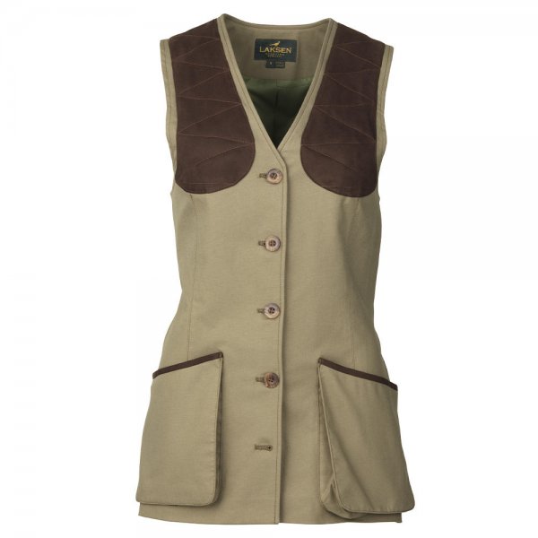 Laksen »Cottonwoods« Ladies’ Shooting Vest, Khaki, Size 40