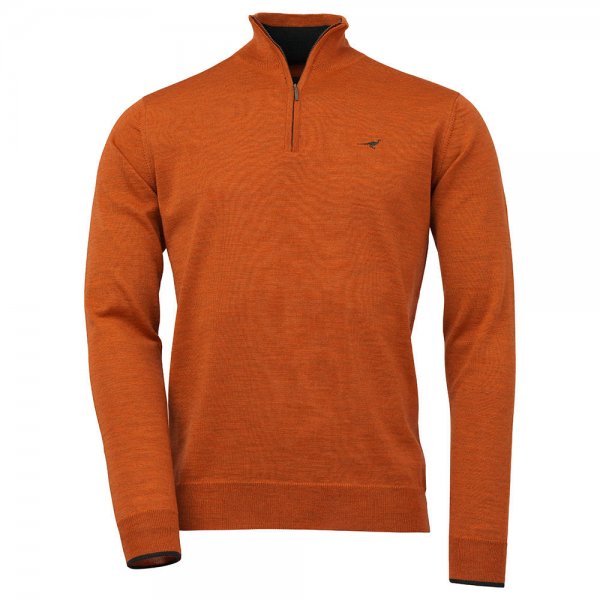 Laksen »Norfolk« Men's Zip Neck Sweater, Orange, Size M