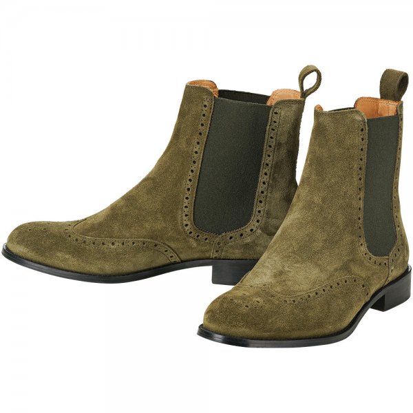 »Riley« Ladies Chelsea Boots, Dark Green, Size 40