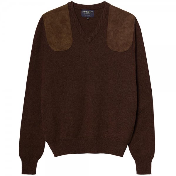 Purdey sweter damski myśliwski, brązowy, rozmiar 40