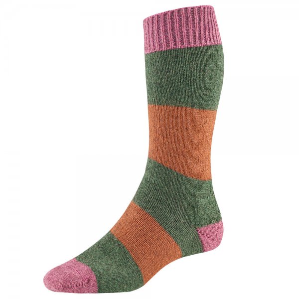 Socken mit Blockstreifen, Merino-Possum, Größe S