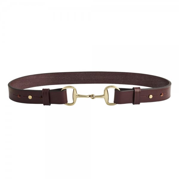 Cinturón de cuero »Ashton«, marrón oscuro, 80 cm