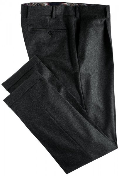 Men's Flannel Trousers, Anthracite, Size 56