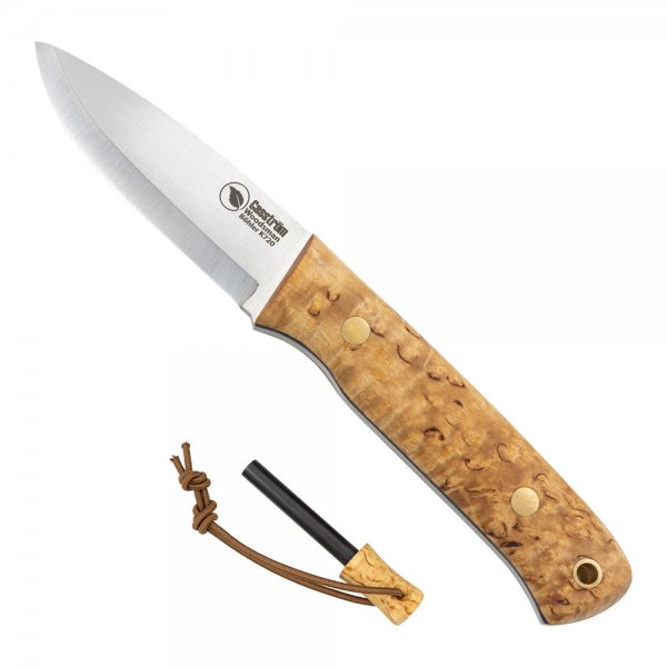 Couteau d'extérieur Casström Woodsman, bouleau madré
