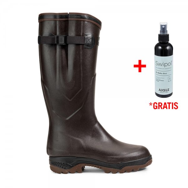 Aigle »Parcours 2 Iso« Rubber Boots, Brown, Size 45