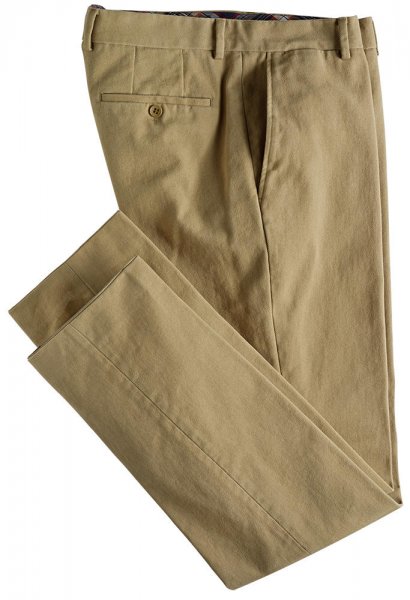 Pantaloni di cotone da uomo Brisbane Moss, verde cachi, taglia 48