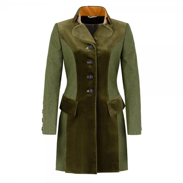 Stajan »Johanna« Ladies Frock Coat, Green Melange, Size 44