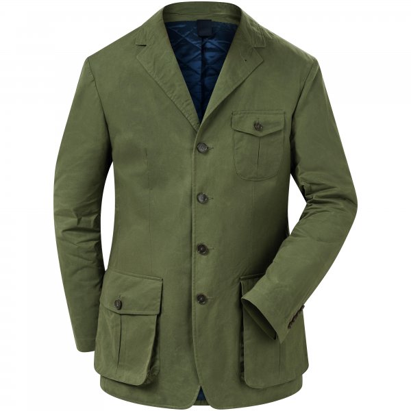 »Barrie« Men's Jacket, Waxed Cotton, Light Green, Size 27