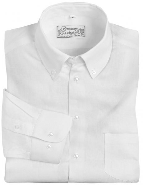 Men's Shirt, Linen, White, Size 46