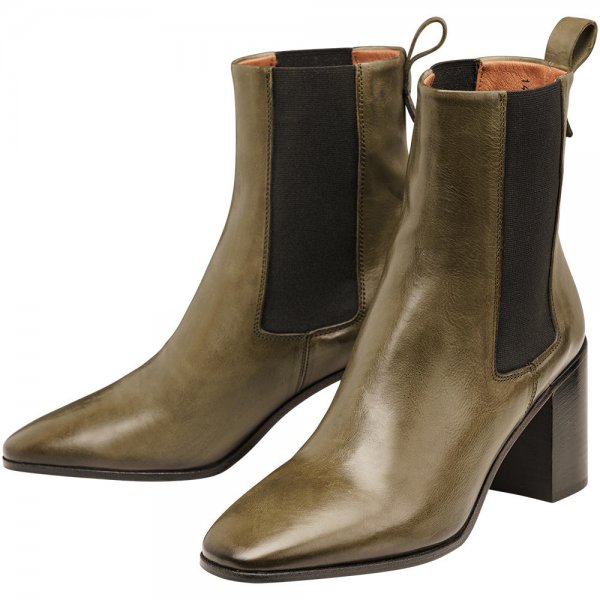 »Chloe« Ladies Ankle Boots, Olive, Size 36