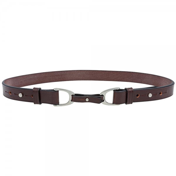 Cinturón de cuero »Chukka«, marrón oscuro, 90 cm