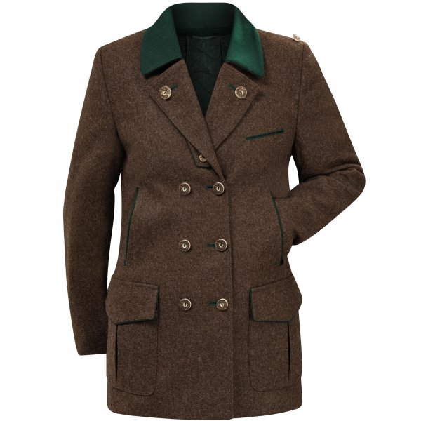 Ladies’ Loden Hunting Jacket, Dark Brown, Size 40