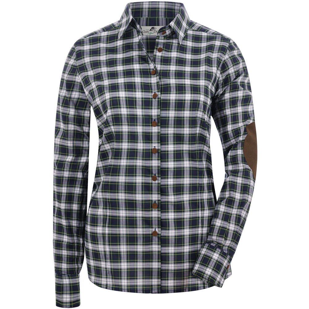 Camicia verde con toppe outlet
