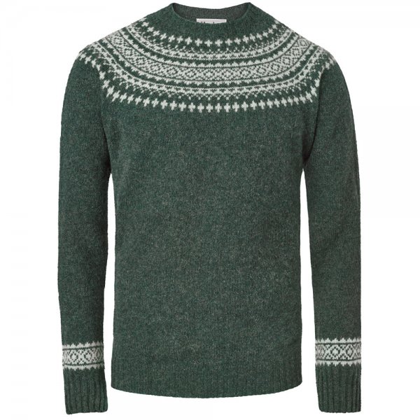 Sweter męski Shetland, zielony świerkowy, rozmiar XL