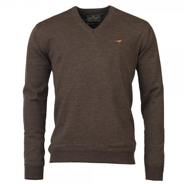 Laksen »Grantham« Men's Windstopper V-Neck Sweater, Brown, Size XL