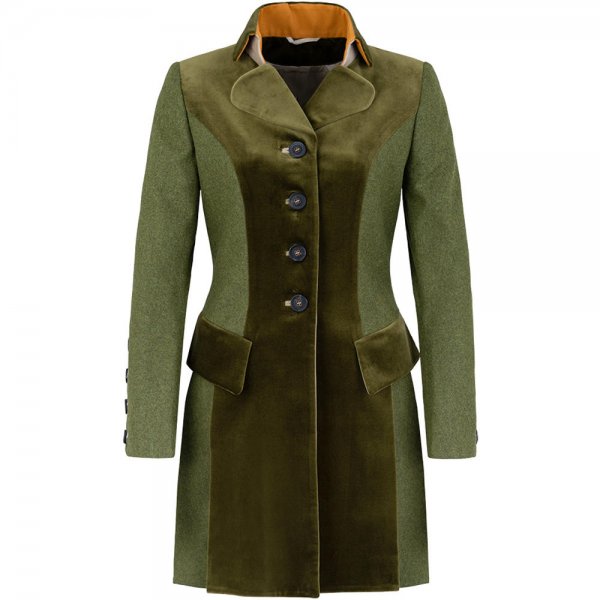 Redingote da donna Stajan »Johanna«, mélange verde, taglia 40