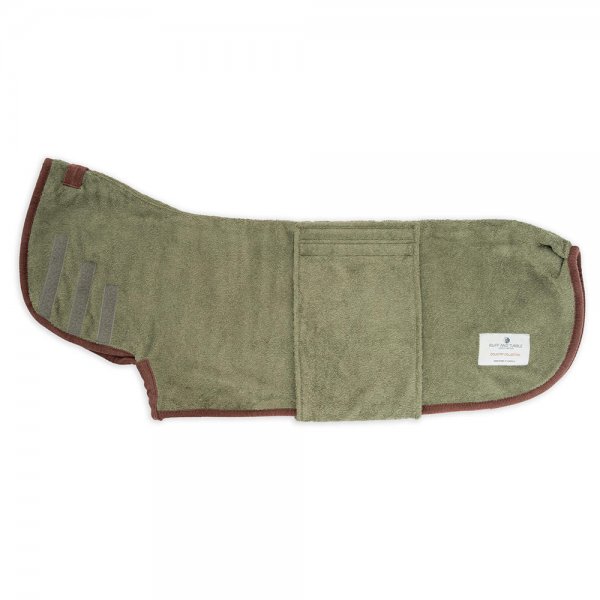 Dog Drying Coat, Country Collection, Moss Green, Size S