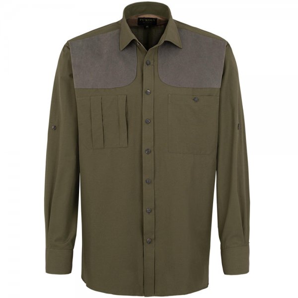 Chemise de chasse pour homme Purdey, vert kaki, taille XXS