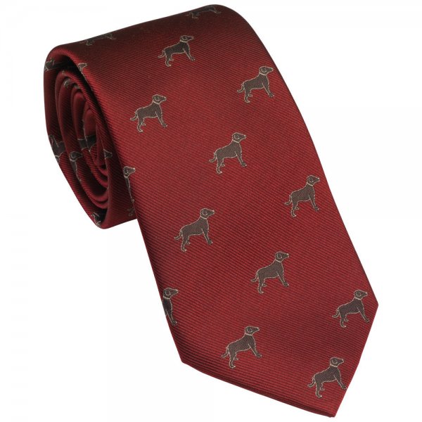 Corbata Laksen, perro, rojo vino
