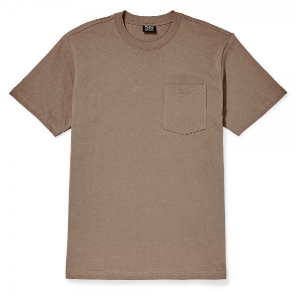 Filson Short Sleeve Outfitter Solid One-Pocket T-shirt, Dark Mushroom, M