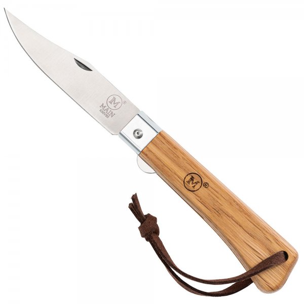 Cuchillo plegable MAIN »Workers Line«, hoja Clip Point, madera de roble