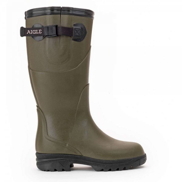 Aigle »Reva Iso« Ladies Rubber Boots, Khaki, Size 40